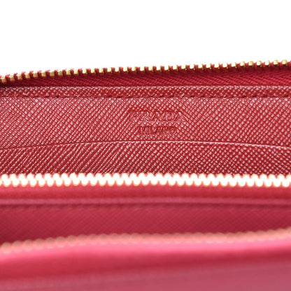 Prada Saffiano Zip Around Wallet Ibisco 6 of 6