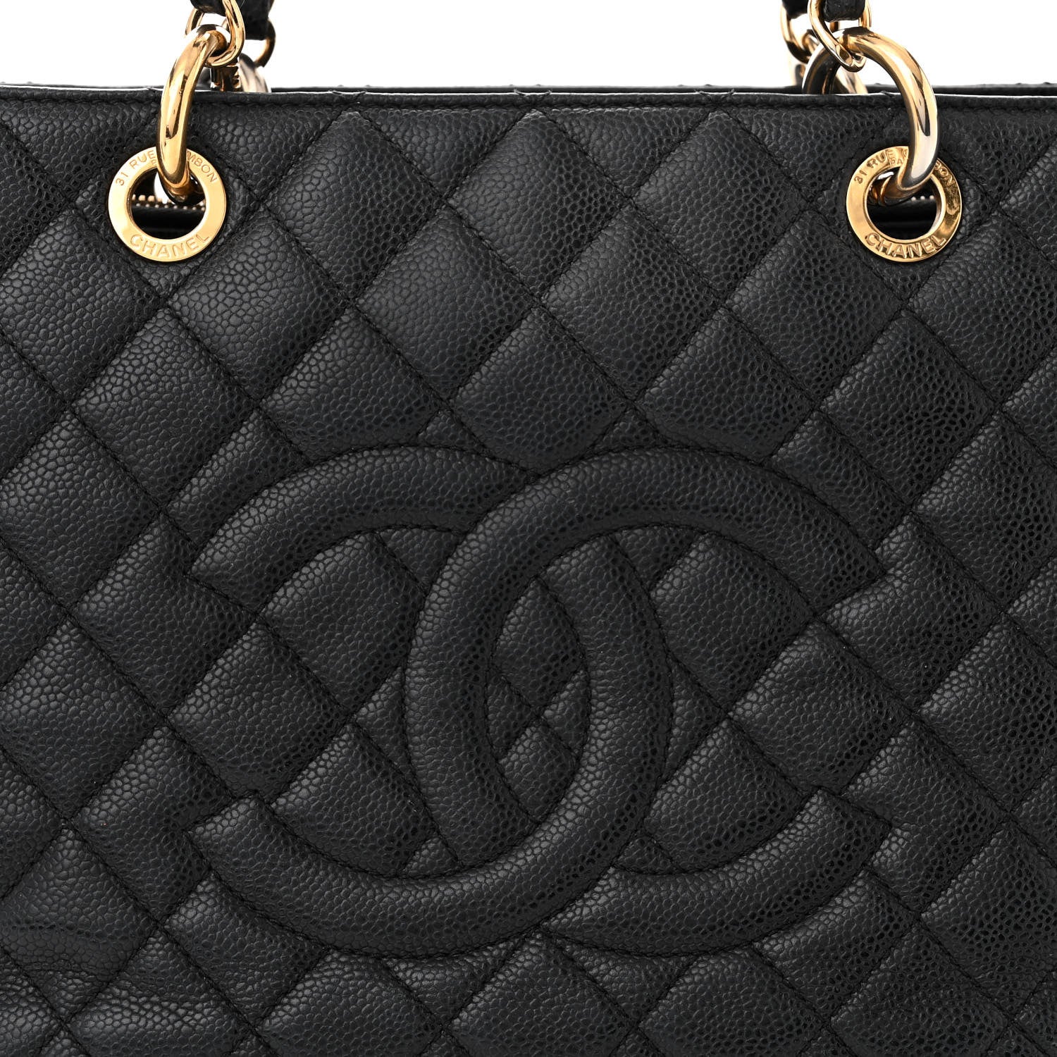 Chanel Caviar Quilted Grand Shopping Tote GST Black 8 of 12