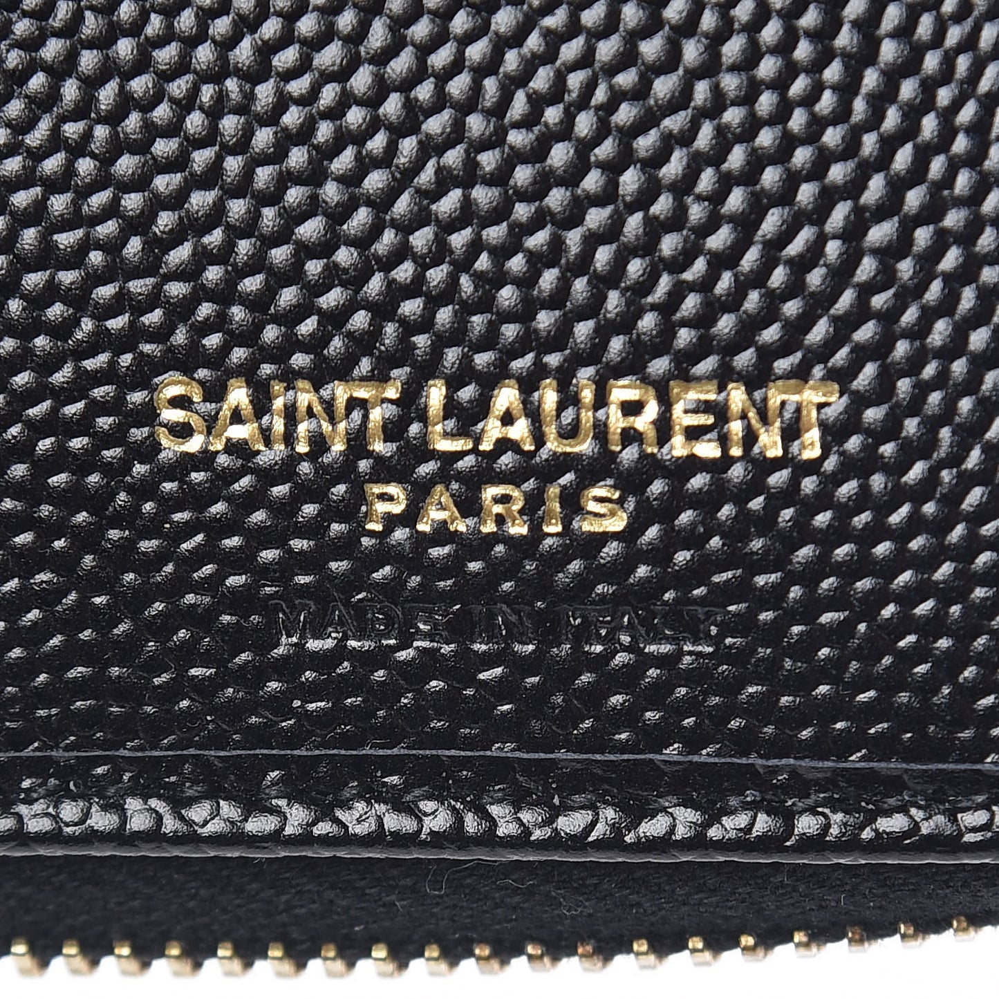 Grain De Poudre Matelasse Chevron Monogram Compact Zip Around Wallet Black