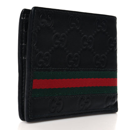 Gucci Guccissima Web Bi-Fold Wallet Black 3 of 9