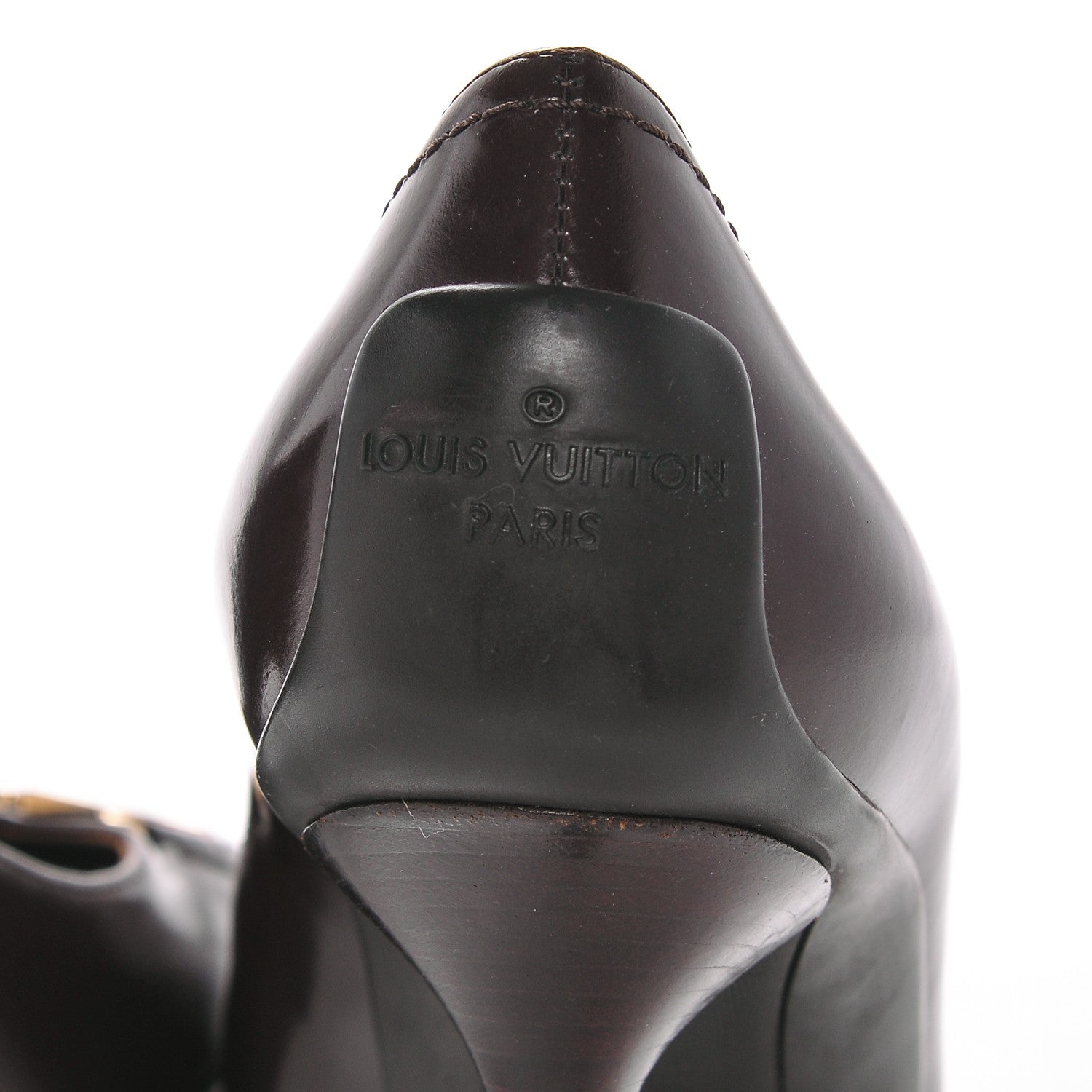 Louis Vuitton Glazed Calfskin Candice Pumps 37.5 Moka 6 of 9