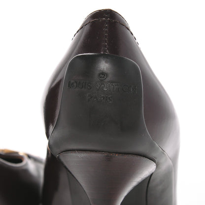 Louis Vuitton Glazed Calfskin Candice Pumps 37.5 Moka 6 of 9