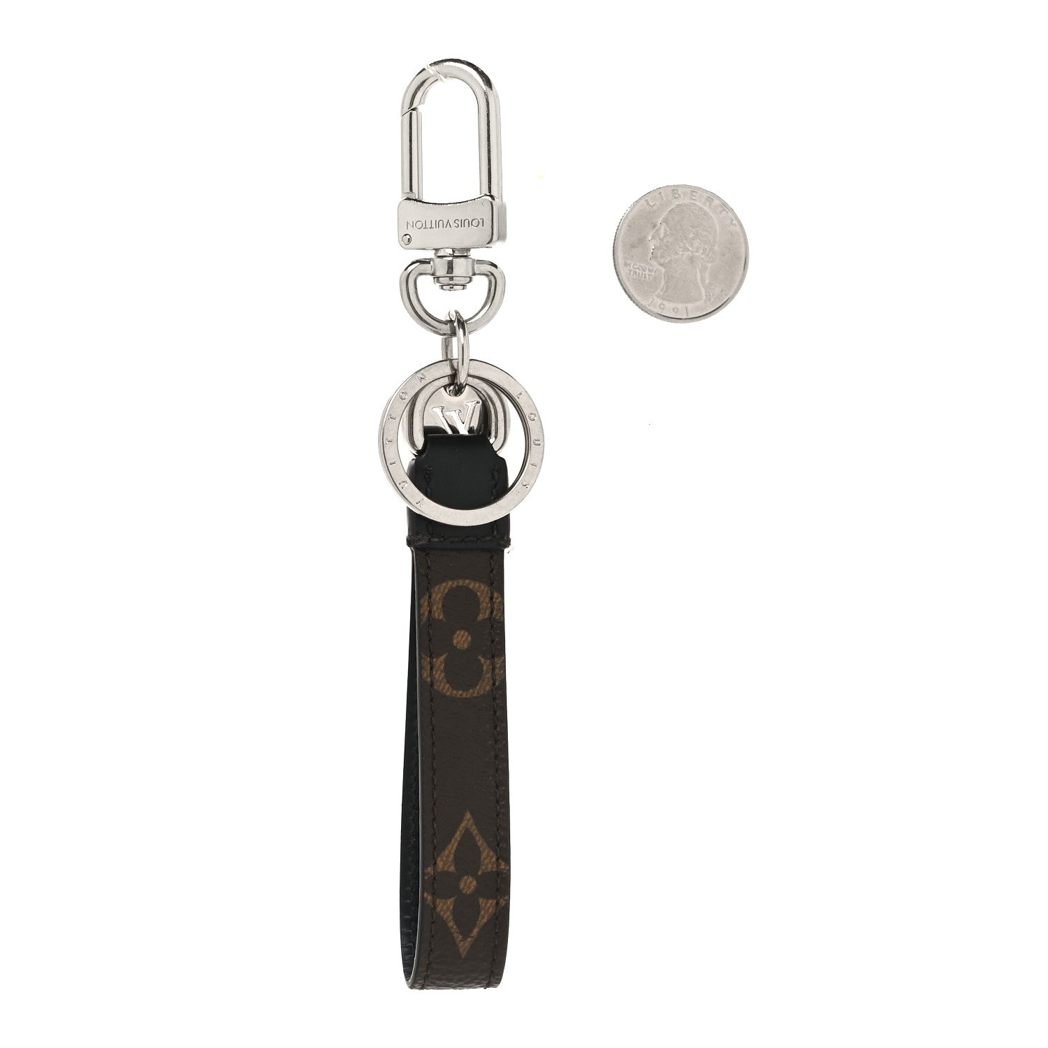 Louis Vuitton Monogram Slim Dragonne Bag Charm Key Holder 2 of 4