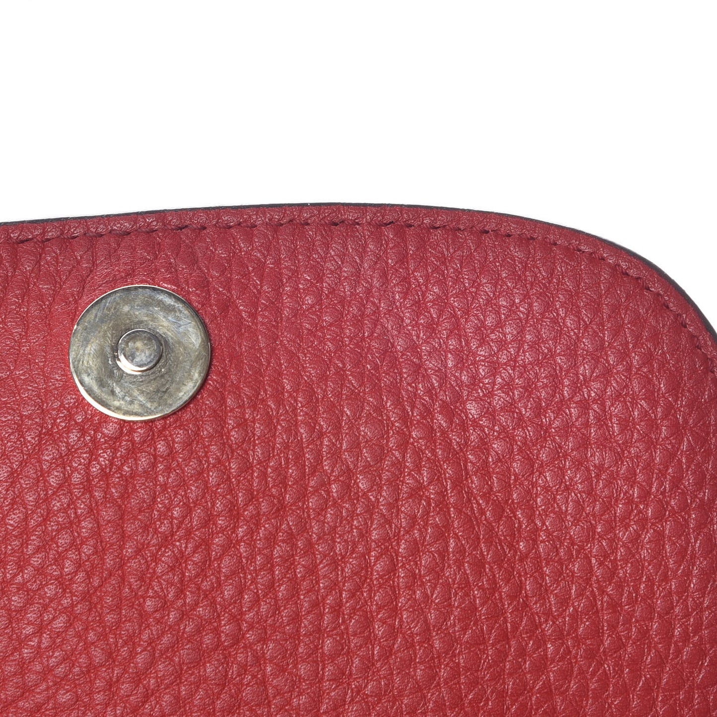 Pebbled Calfskin Small Soho Flap Crossbody Red