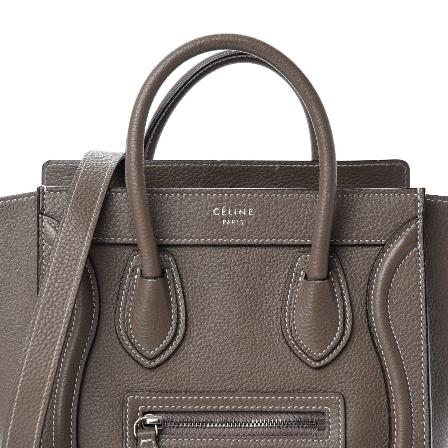 Drummed Calfskin Nano Luggage Souris