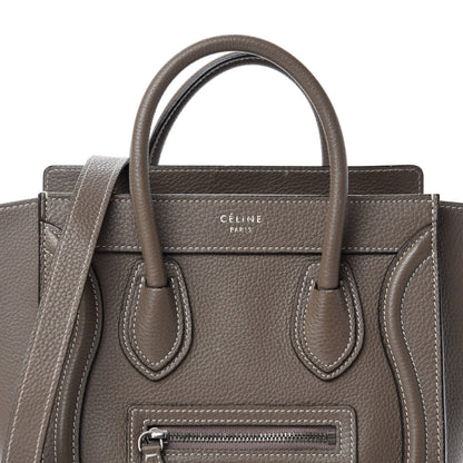 Celine Drummed Calfskin Nano Luggage Souris 20 of 20