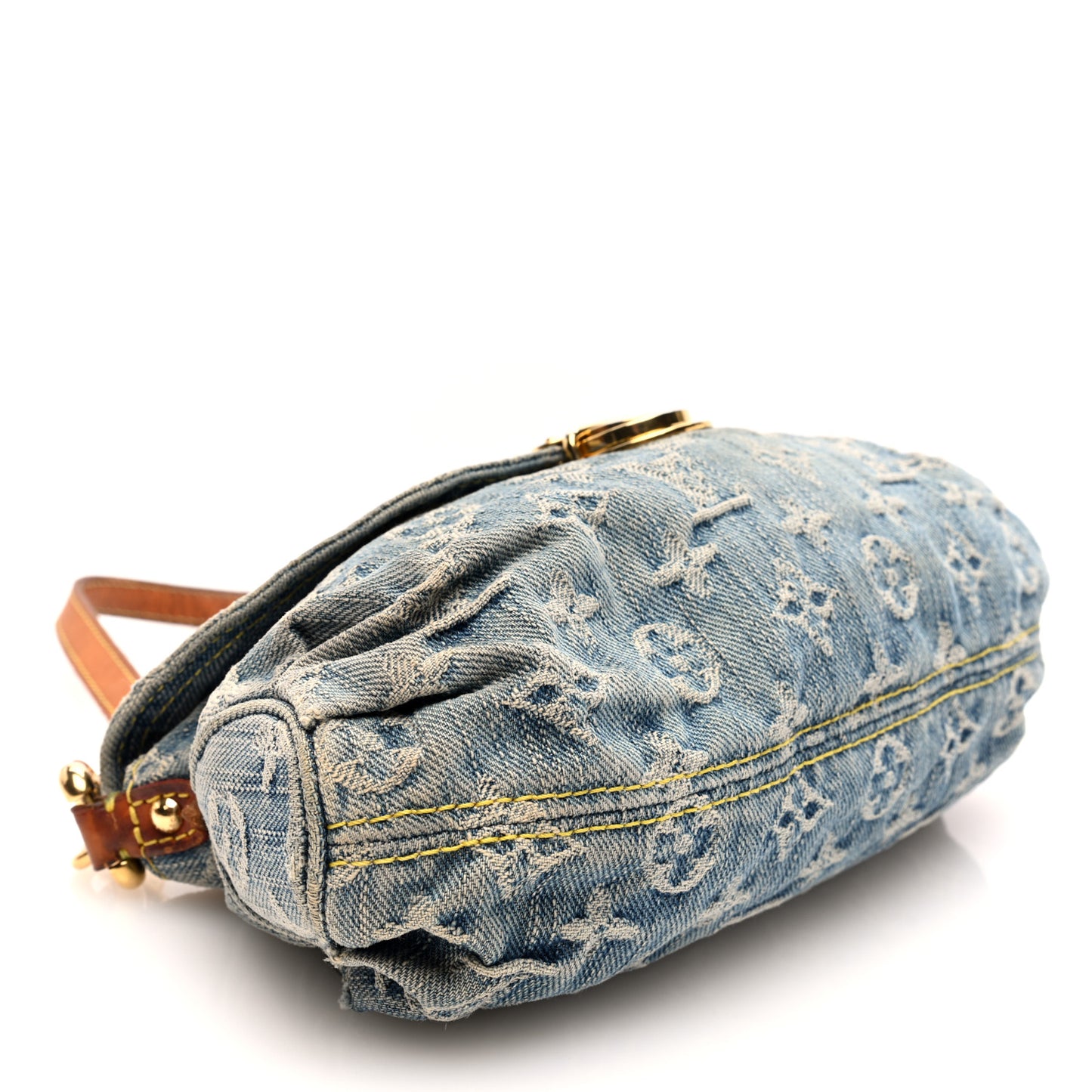 Monogram Denim Mini Pleaty Blue