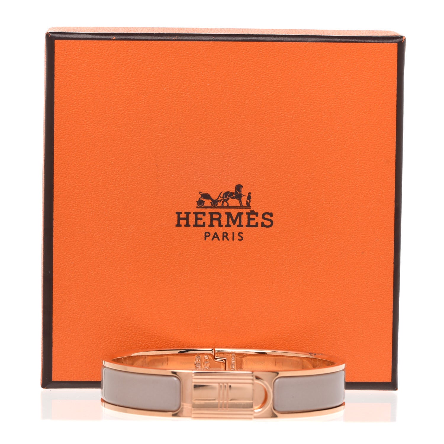 Hermes Enamel Narrow Clic Cadenas Bracelet PM Marron Glace 6 of 6