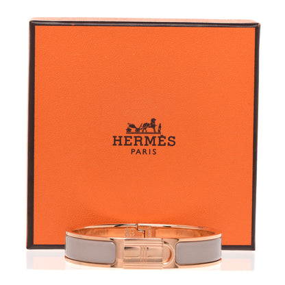 Hermes Enamel Narrow Clic Cadenas Bracelet PM Marron Glace 6 of 6