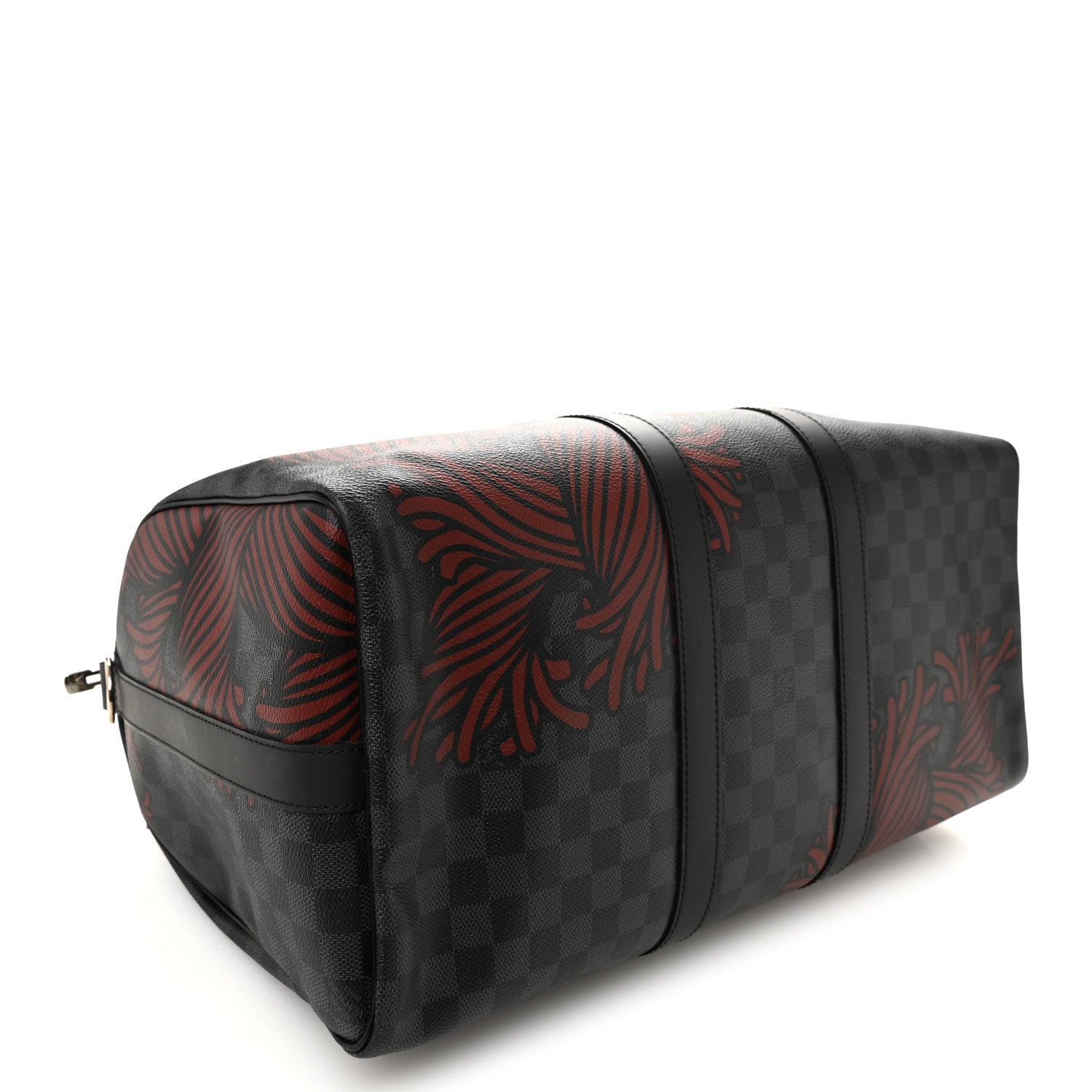 Louis Vuitton ショルダーバッグ ブラック/レッド Louis Vuitton Damier Graphite Rope Keepall Bandouliere 45 Red
