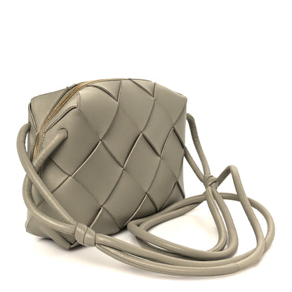 Bottega Veneta Lambskin Maxi Intrecciato Small Cassette Camera Bag Travertine 3 of 10