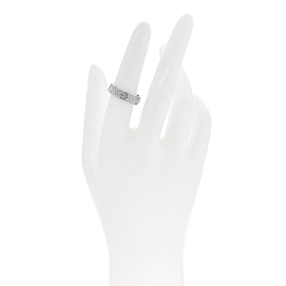 Cartier 18K White Gold Diamond 5mm LOVE Wedding Paved Band Ring 53 6.5 2 of 5