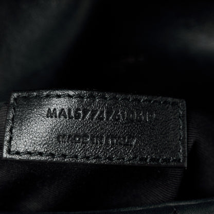 Saint Laurent Lambskin Quilted Monogram Monochrome Small Loulou Puffer Chain Satchel Black 8 of 11
