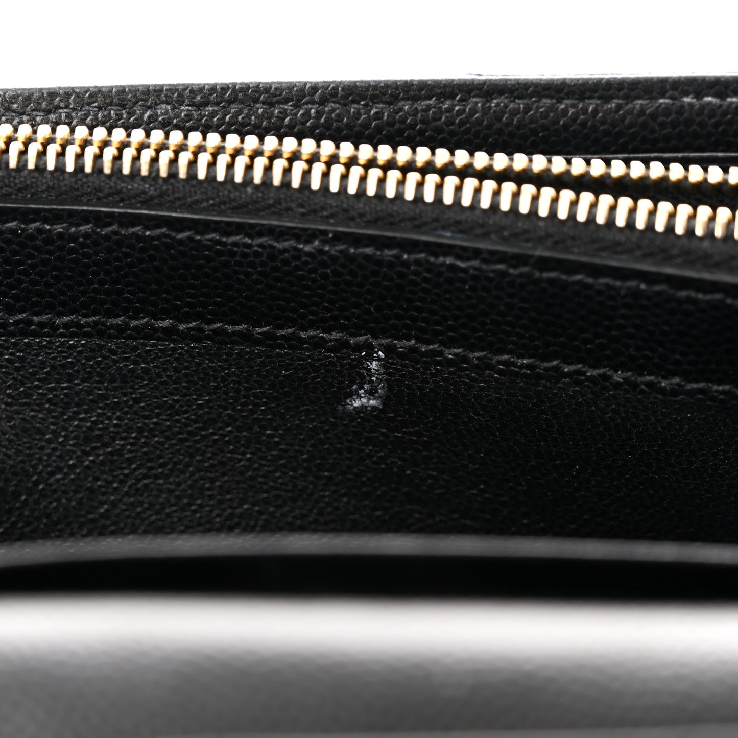 Grain De Poudre Matelasse Chevron Monogram Chain Wallet Black