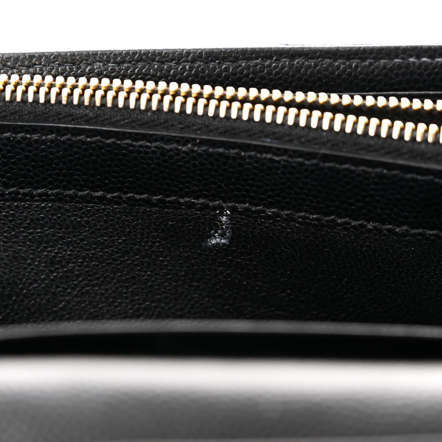 Saint Laurent Grain De Poudre Matelasse Chevron Monogram Chain Wallet Black 12 of 13
