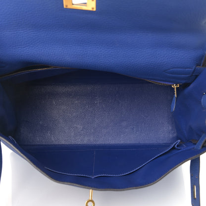 Hermes Togo Kelly Retourne 35 Bleu Electrique 12 of 38
