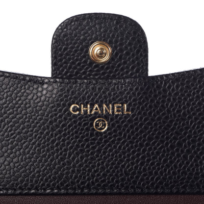 Chanel Caviar Quilted Compact Flap Wallet Black 6 of 9