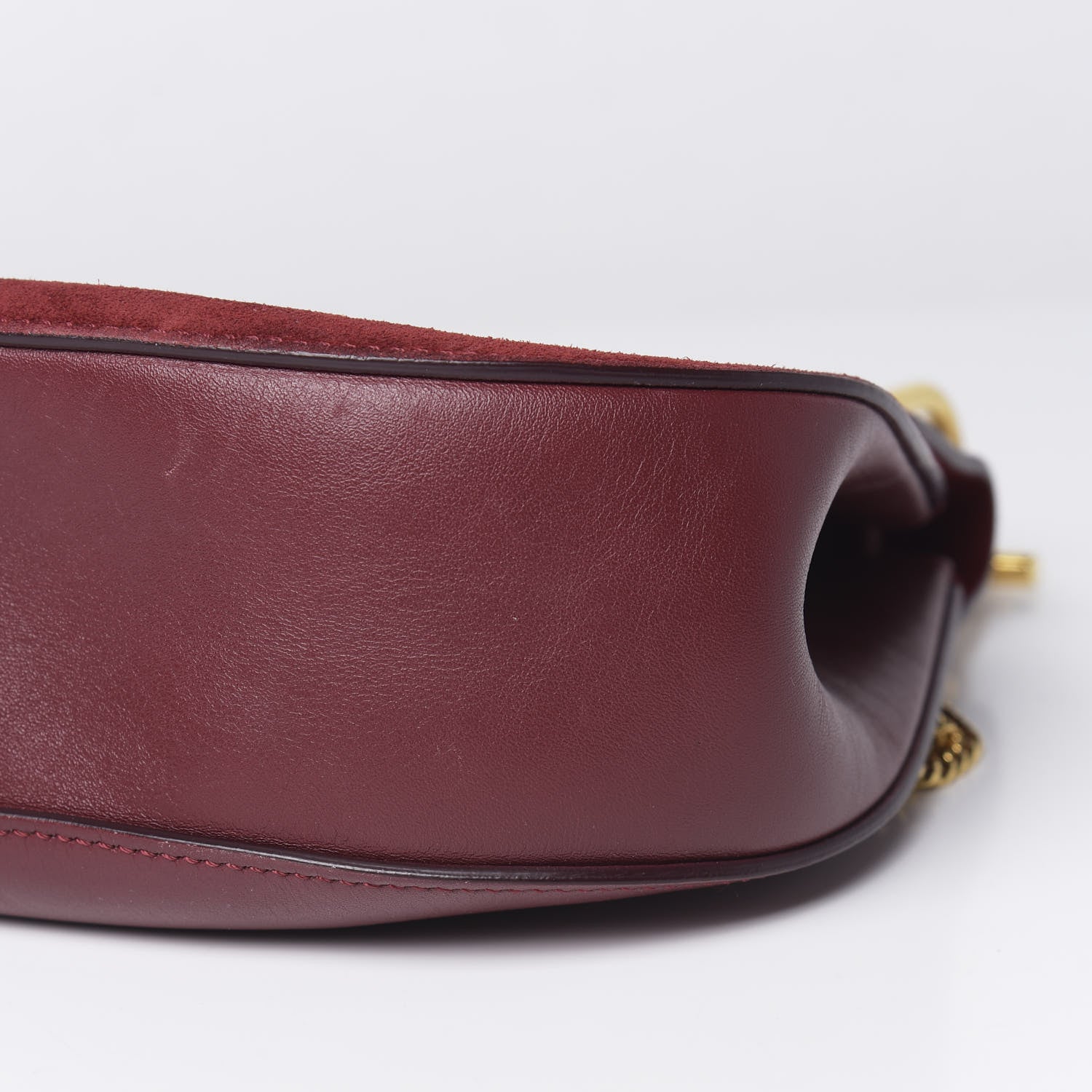 Chloe Suede Smooth Calfskin Drew Shoulder Bag Plum Purple 10 of 14