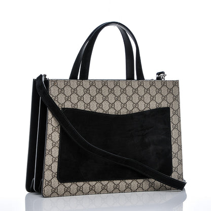 Gucci GG Supreme Monogram Dionysus Tote Beige Black 3 of 6