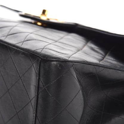 Chanel Lambskin Quilted XL Jumbo Single Flap Black 11 of 15