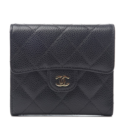 Chanel Caviar Quilted Compact Flap Wallet Black 1 of 7
