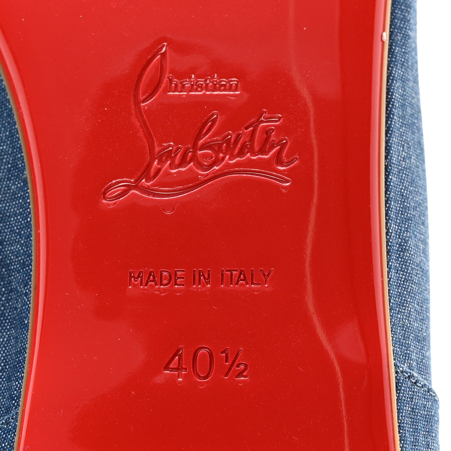 Christian Louboutin Denim Mamadrague Flats 40.5 Blue 6 of 9