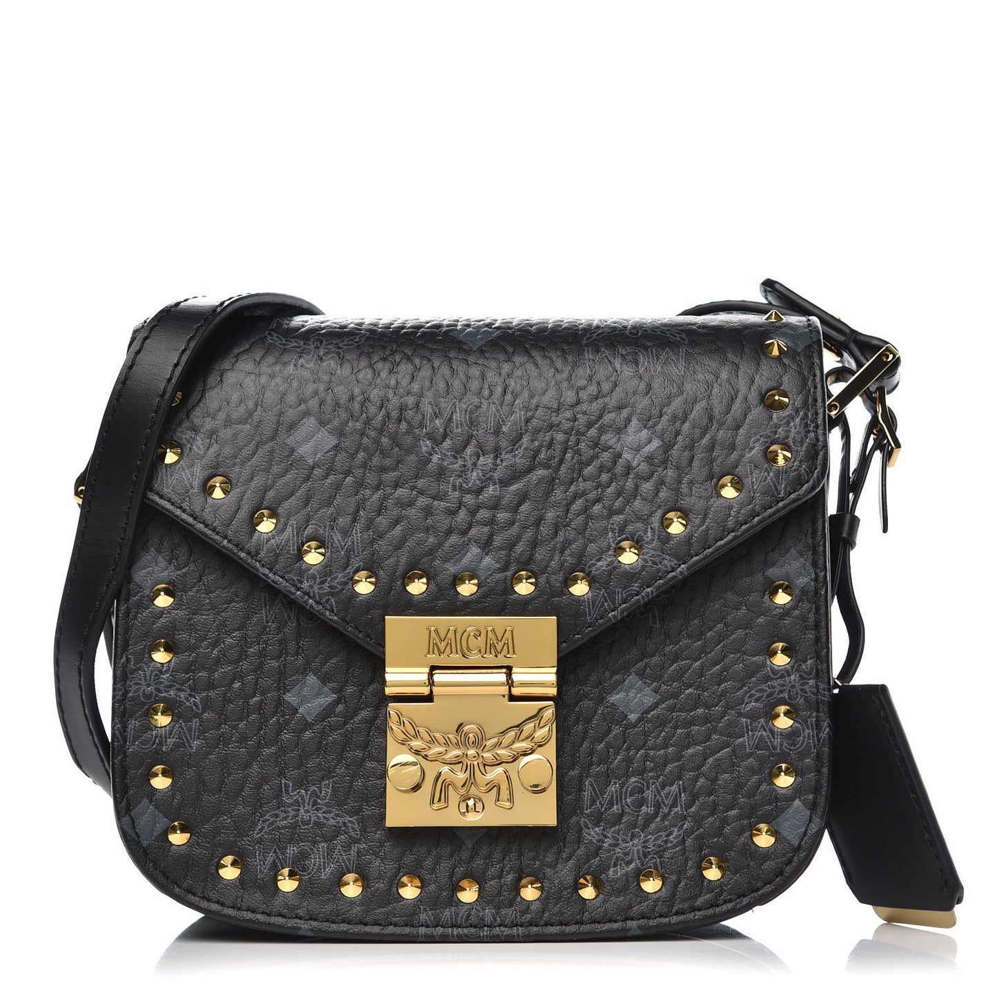 Visetos Small Patricia Studded Crossbody Bag Black