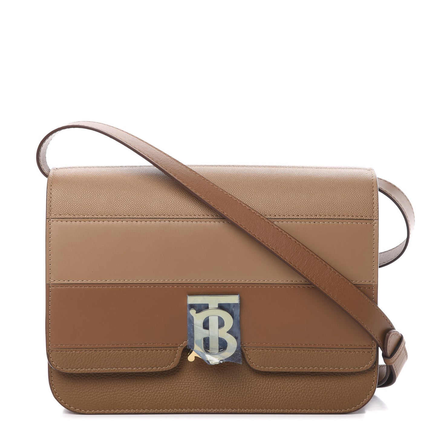 Calfskin Paneled Medium TB Bag Maple