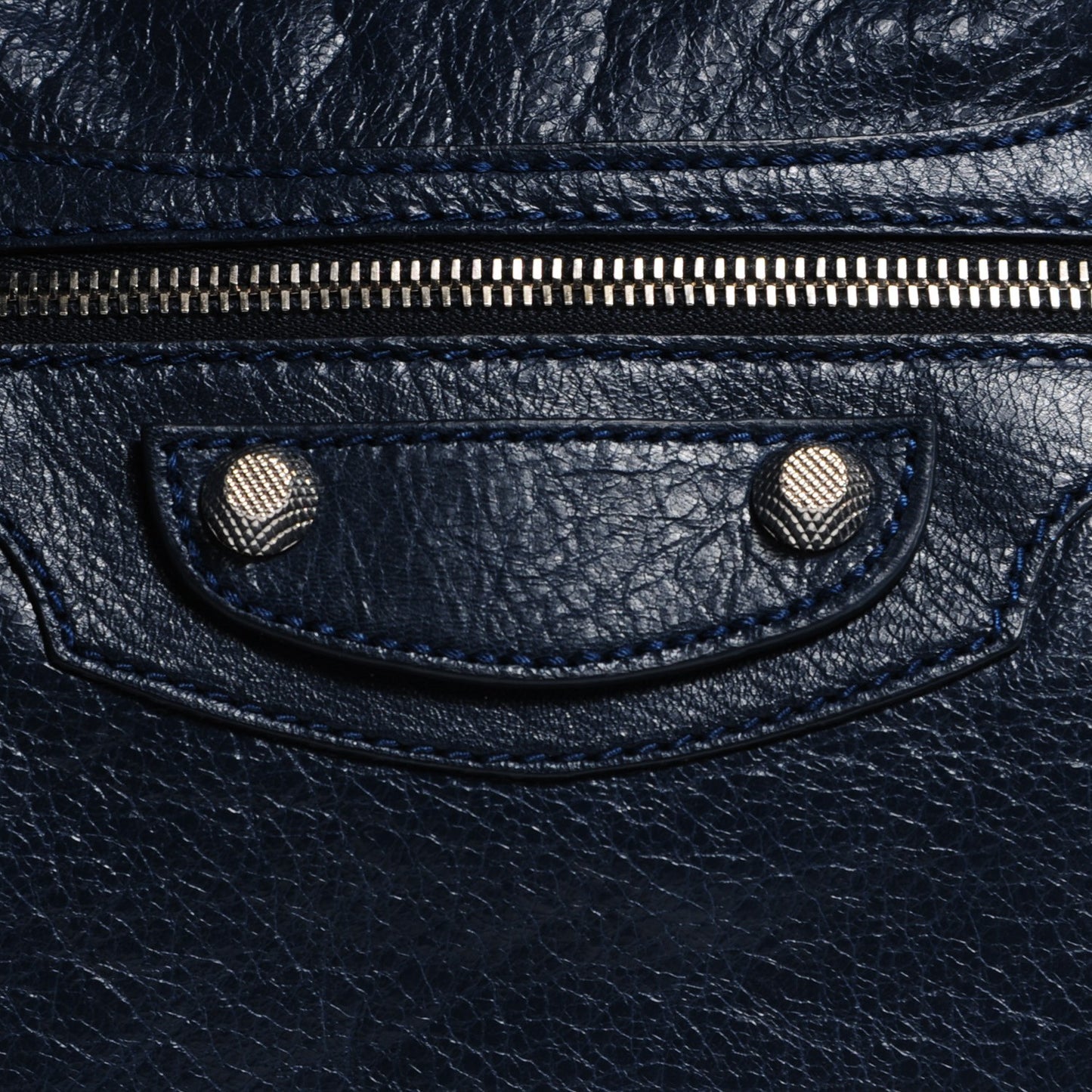 Agneau Giant 12 Silver Hardware City Bleu Obscur