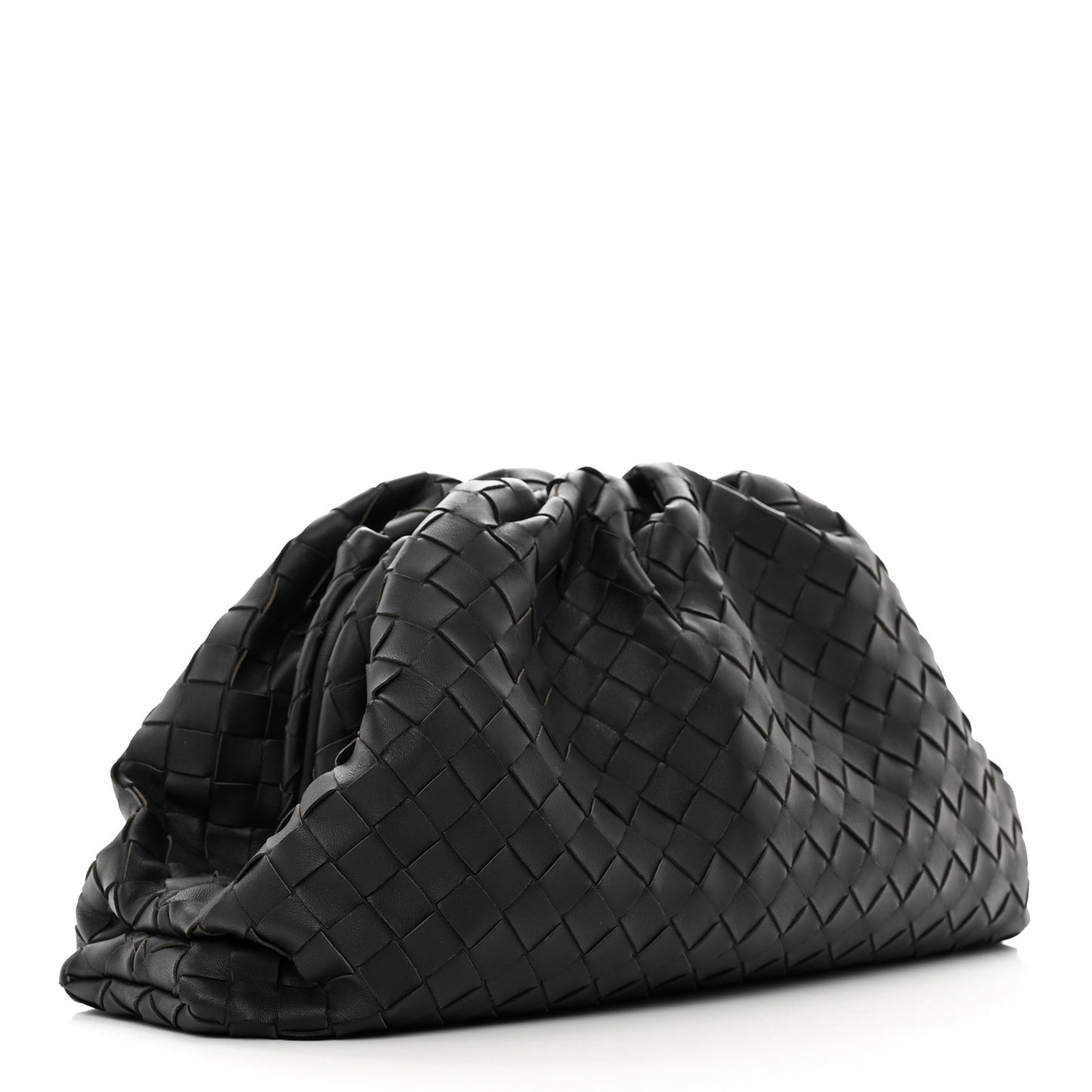 Nappa Maxi Intreccio The Pouch Oversized Clutch Black