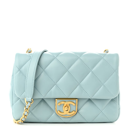 Chanel Lambskin Quilted Mini Flap Light Blue 1 of 11