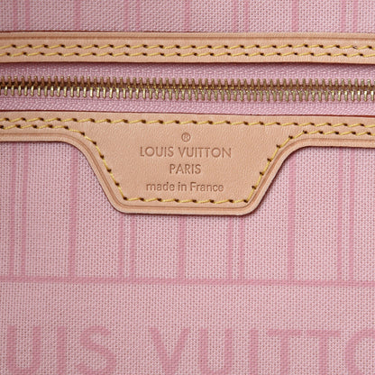 Louis Vuitton Damier Azur Neo Neverfull MM Rose Ballerine 7 of 9