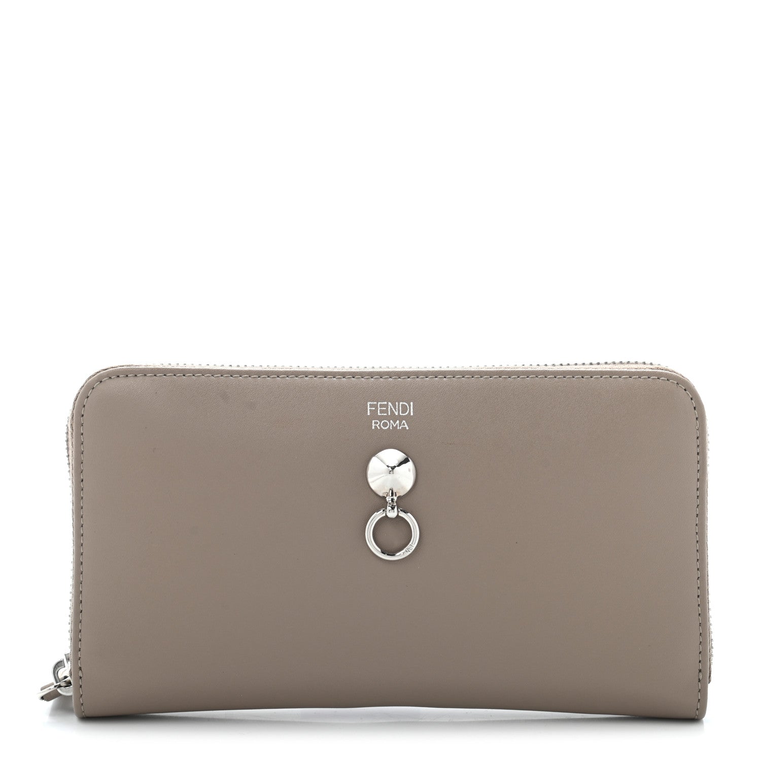 Fendi Vitello Liberty By The Way Zip Around Wallet Tortora 1 of 11
