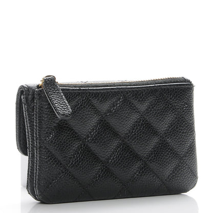 Chanel Caviar Quilted Coin Purse Black 3 of 9