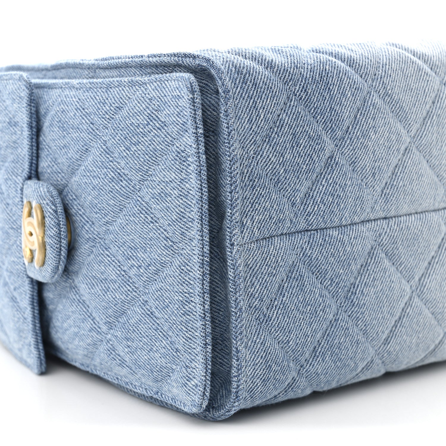 Chanel Washed Denim Quilted Small Chanel 25 Handbag Blue 9 of 11