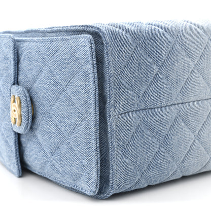 Chanel Washed Denim Quilted Small Chanel 25 Handbag Blue 9 of 11