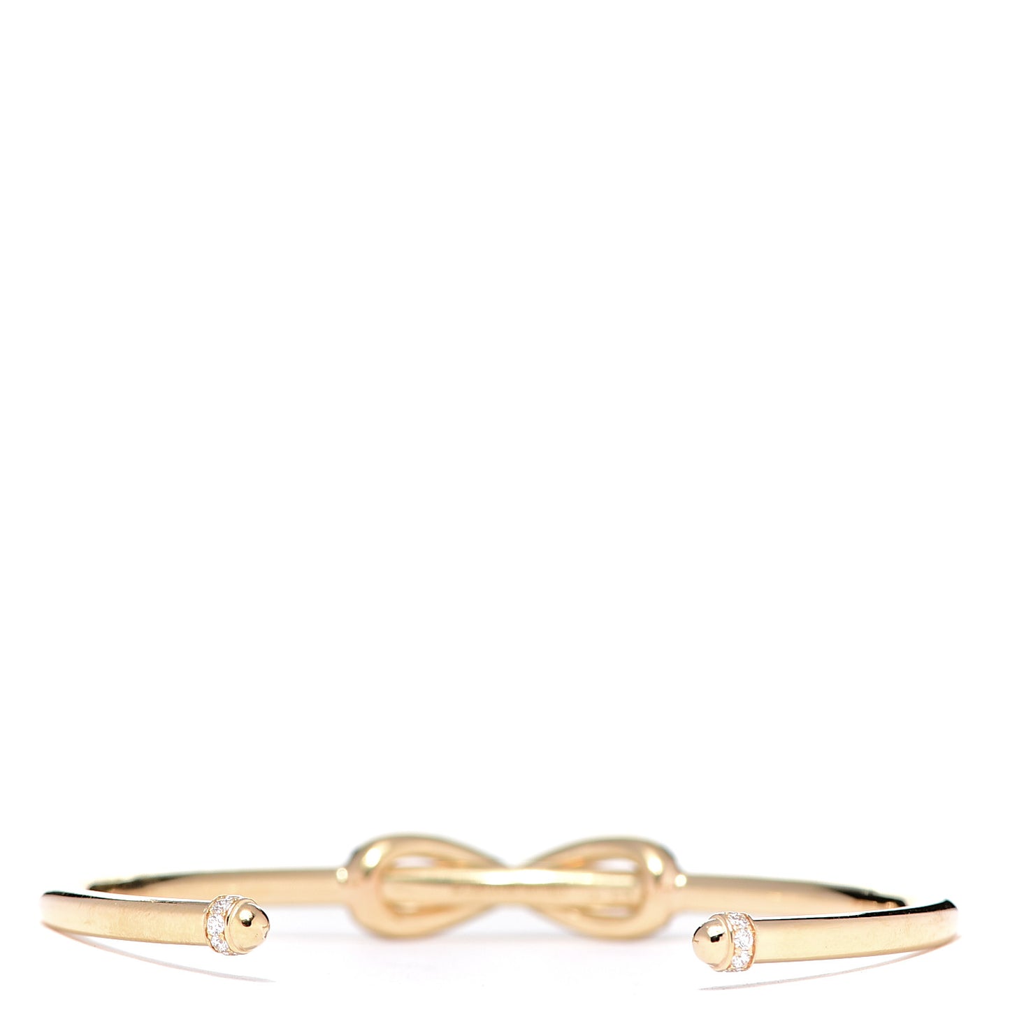 18K Yellow Gold Diamond Infinity Cuff Bracelet