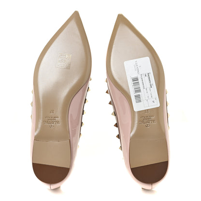 Valentino Garavani Patent Rockstud Ballerina Flats 37 Water Rose Poudre 5 of 8