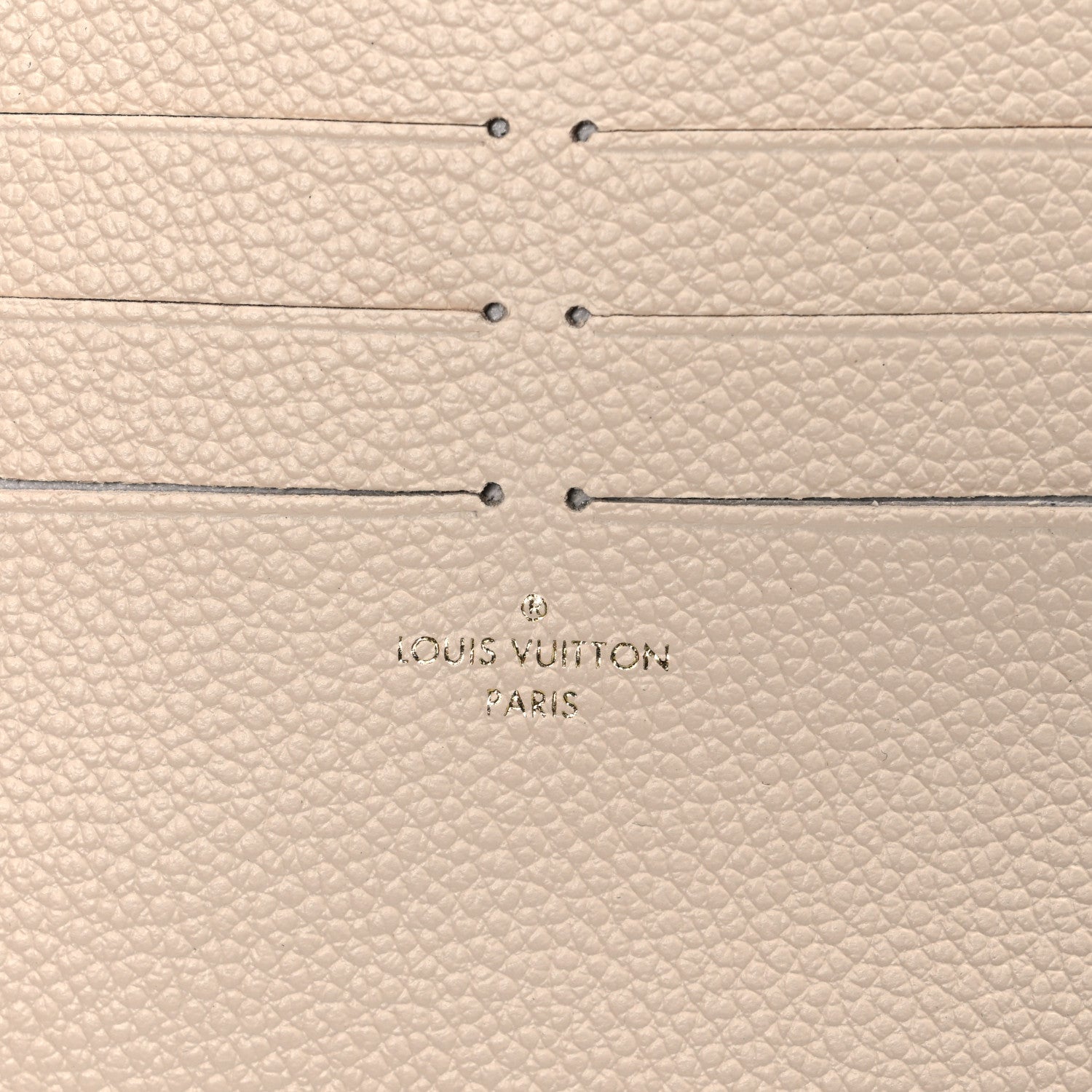 Louis Vuitton Calfskin Felicie Chain Wallet Card Holder Insert Cream 6 of 6
