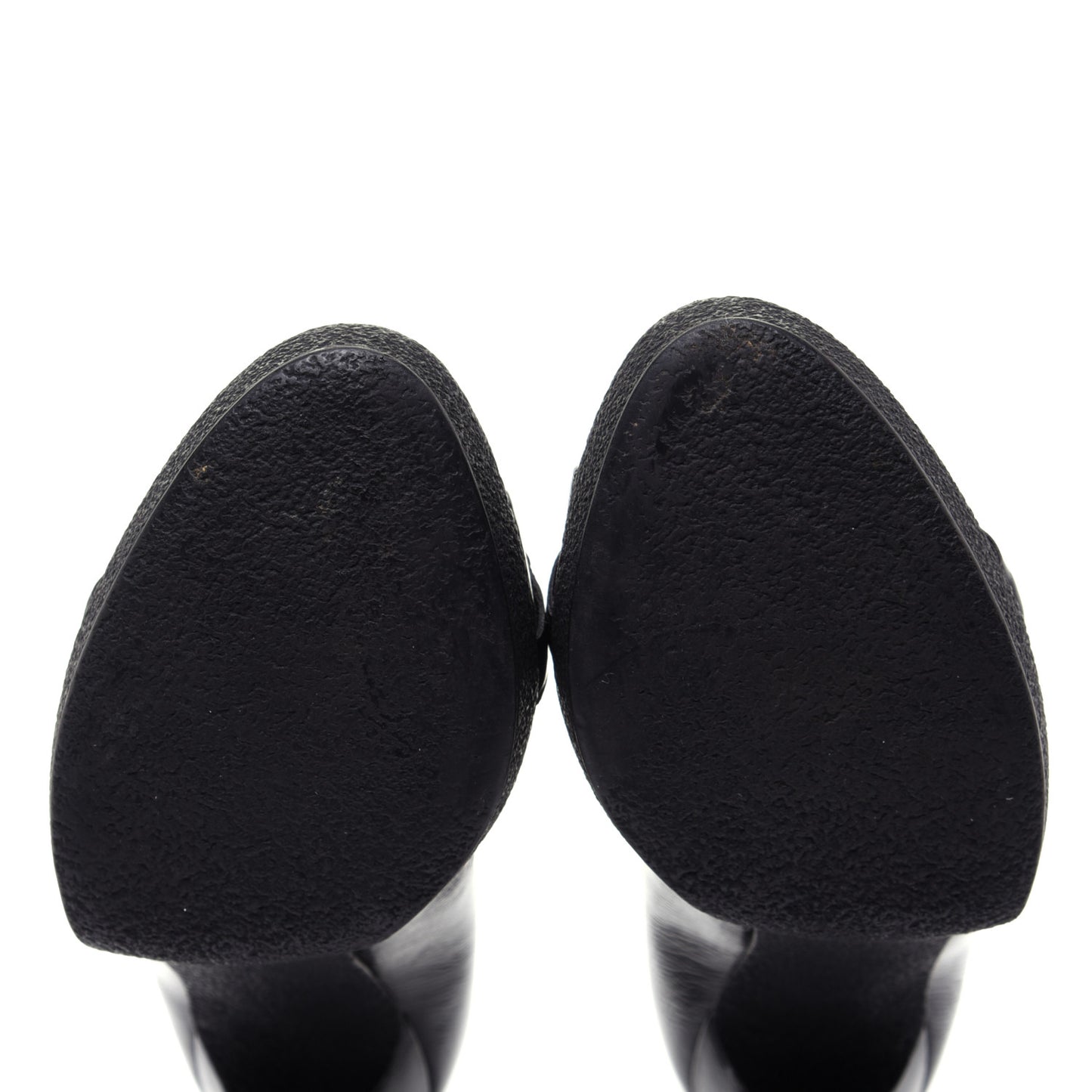 Patent Horsebit Platform Peep Toe Pumps 9.5 Black