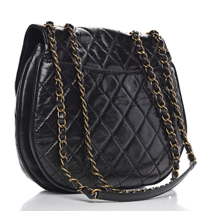Chanel Glazed Calfskin Quilted Medium Bubble CC Flap Black 3 of 12