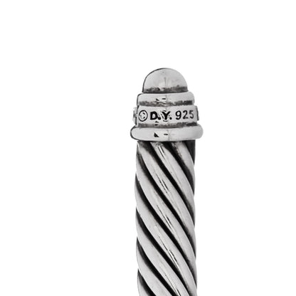 David Yurman Sterling Silver Diamond 5mm Cable Classics Dome Bracelet 3 of 3