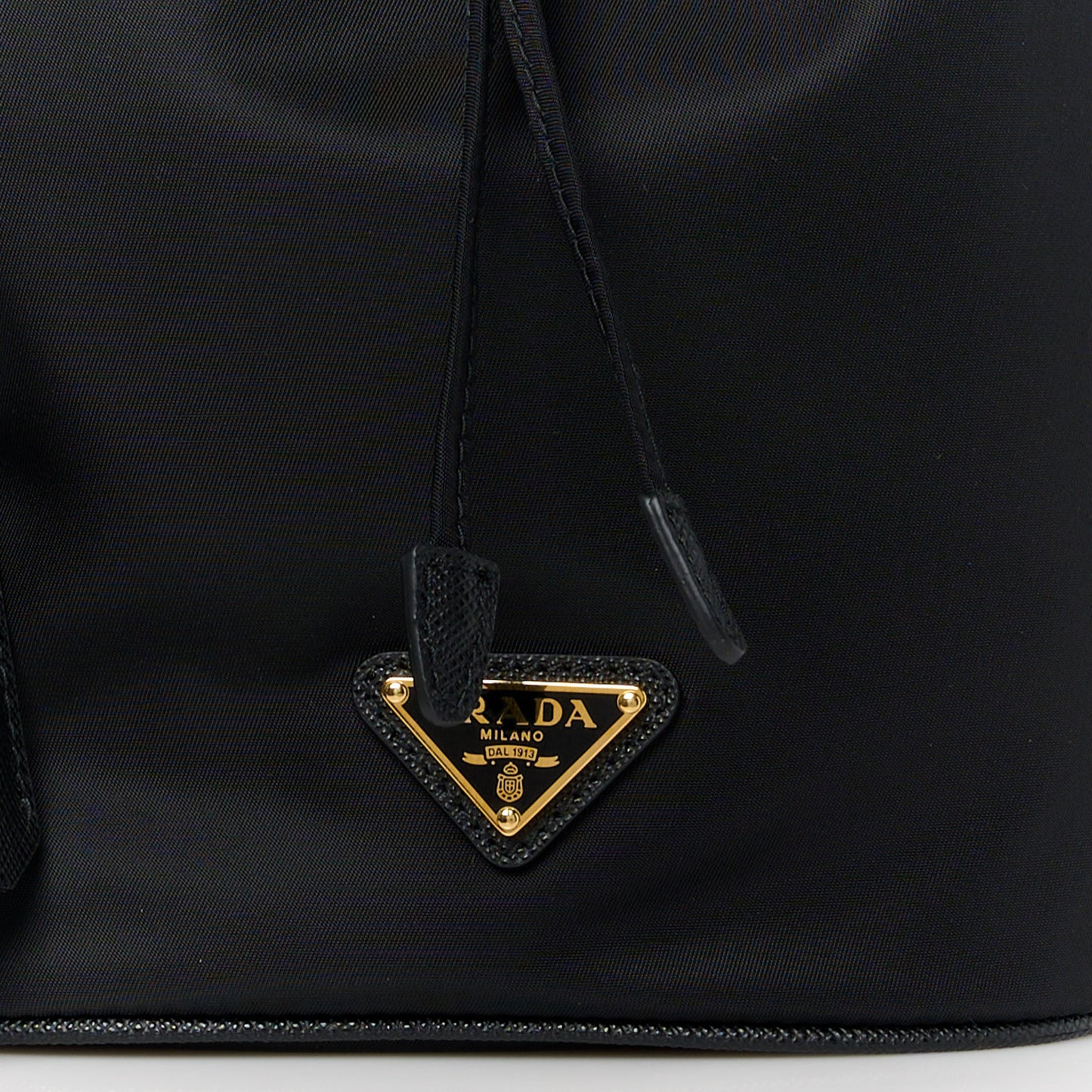 Re-Nylon Saffiano Mini Re-Edition 1978 Bucket Bag Black