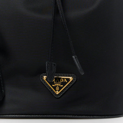 Prada Re-Nylon Saffiano Mini Re-Edition 1978 Bucket Bag Black 8 of 11