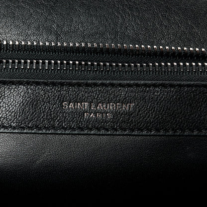 Saint Laurent Sheepskin Matelasse Chevron Monogram Large College Satchel Black 8 of 13