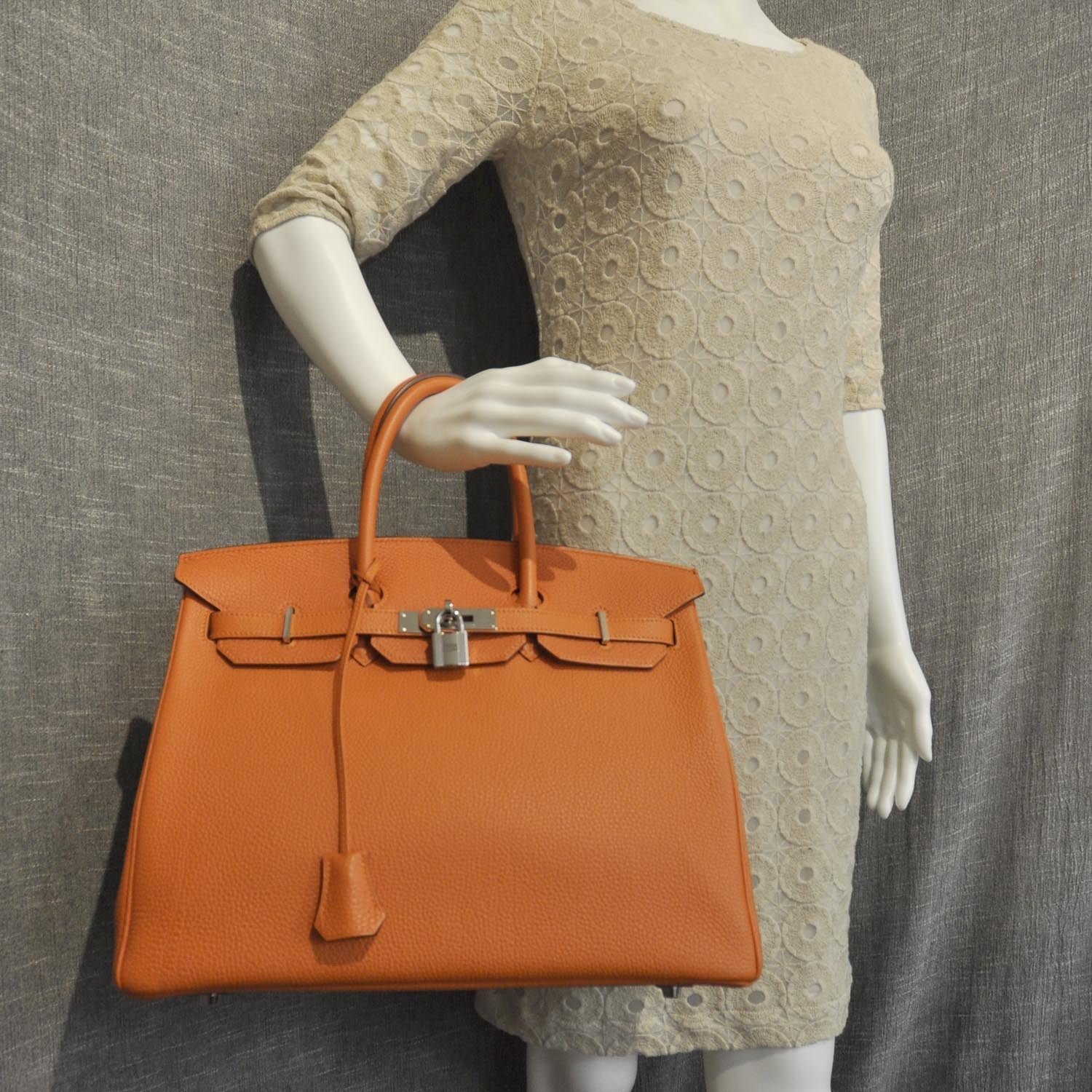 Hermes Togo Birkin 35 Orange 2 of 9