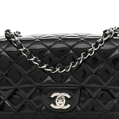 Chanel Patent Calfskin Quilted Mini Rectangular Flap Black 7 of 9