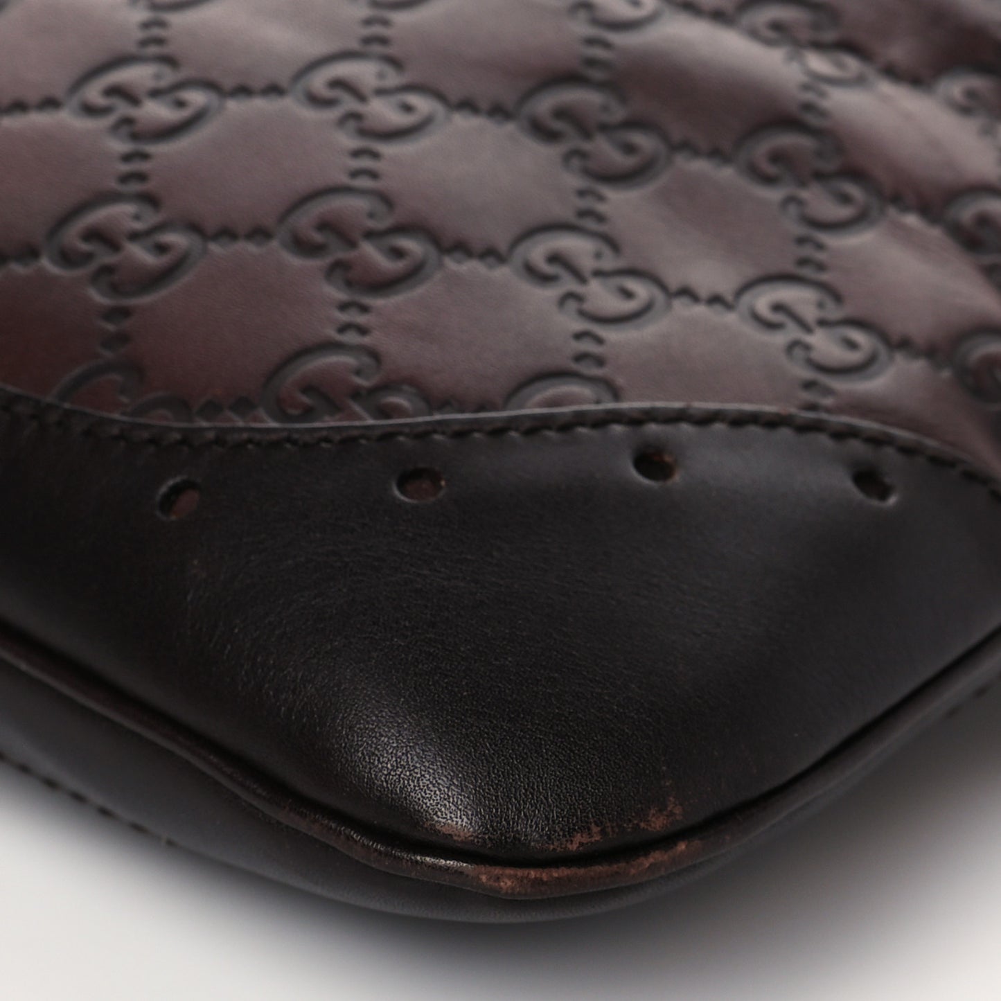 Guccissima Punch Hobo Dark Brown