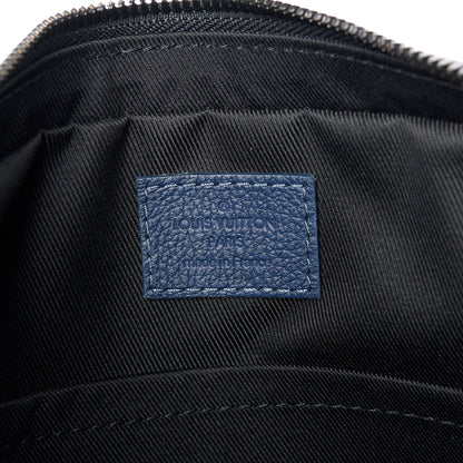 Louis Vuitton Calfskin Monogram Shadow Trio Messenger Navy White 8 of 12