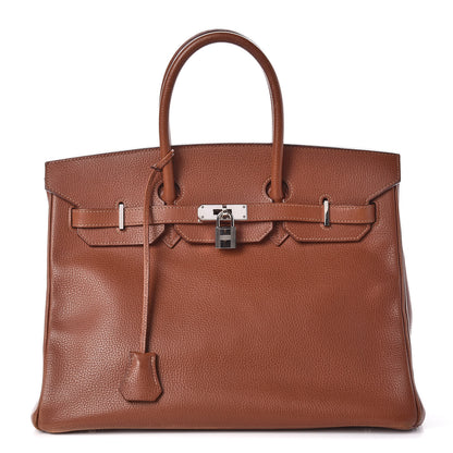 Hermes Vache Liegee Birkin 35 Noisette 1 of 43